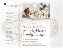 Tablet Screenshot of glasmanufaktur.de